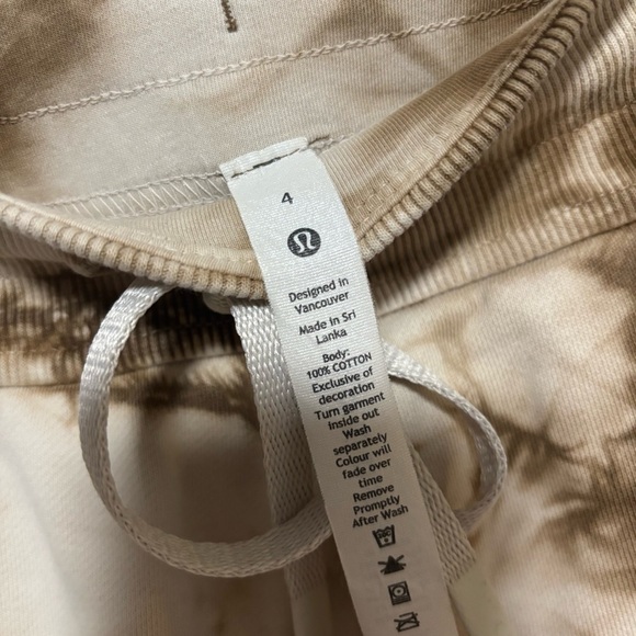 Lululemon Warm Down French Terry Drawstring Jogger Tie Dye Earth Day Sand Brown - Picture 10 of 11